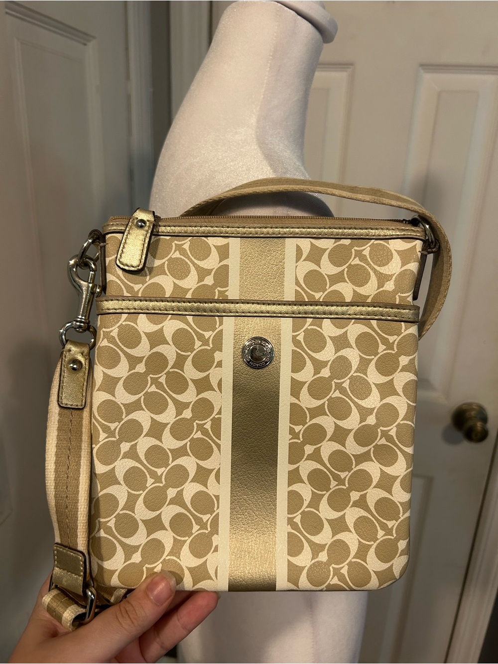 Coach Gold Chelsea Heritage Crossbody Bag